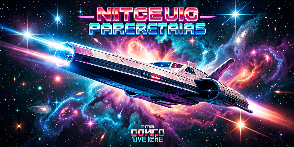 Ретро-космическая сцена